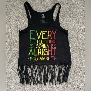 Black Fringe Tank